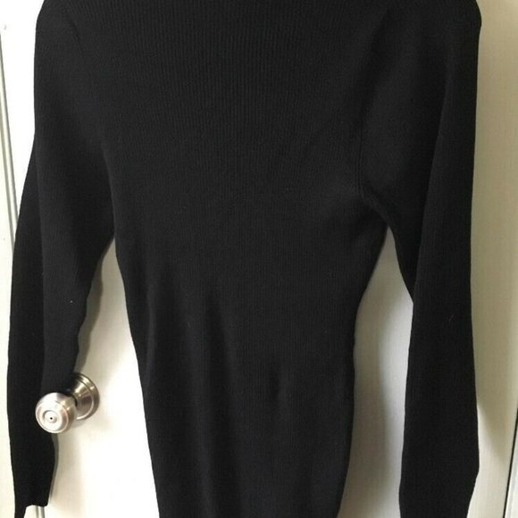 DOTS Black Turtleneck Long Sleeve Sweater Classic - Picture 4 of 6